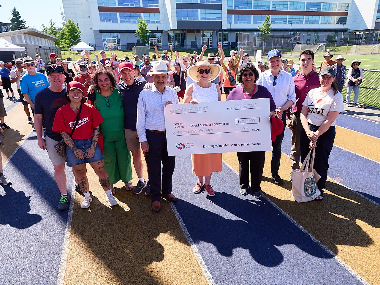 MLA Jennifer Whiteside announces funding for SHINE at Walk of Ages fundraiser.
